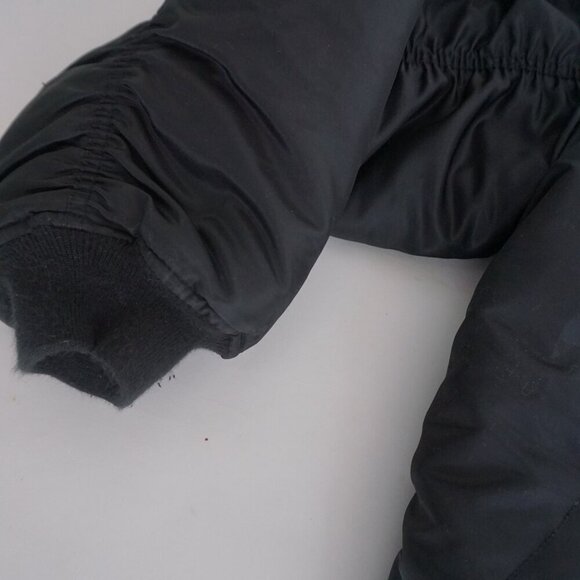 Vintage '90s Tradesman Black Orange Liner Ribbed Zip Up Bomber Pilot Jacket XL - Picture 9 of 13